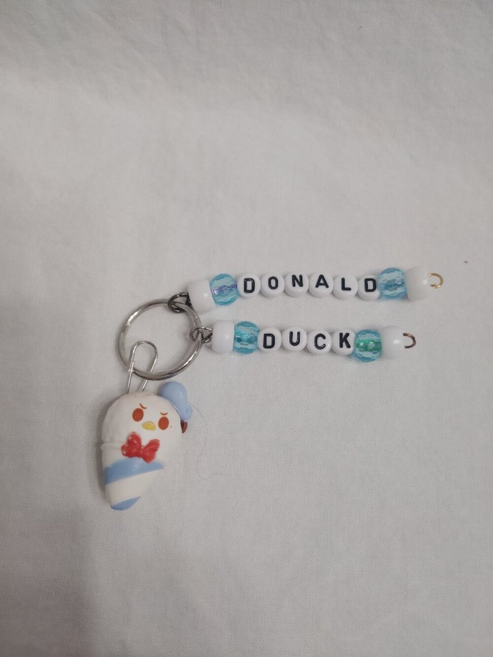 Disney Mini Munchling Ice Cream Cone Donald Duck Handmade Beaded keychain